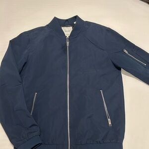 Navy Blue Jack & Jones Bomber Jacket